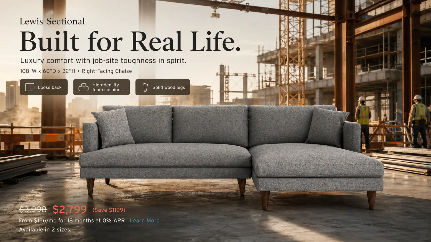 Lewis Sectional on a construction site