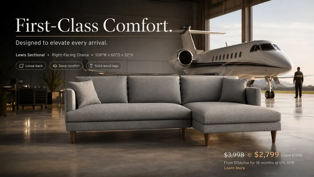 Lewis Sectional in a private jet hangar