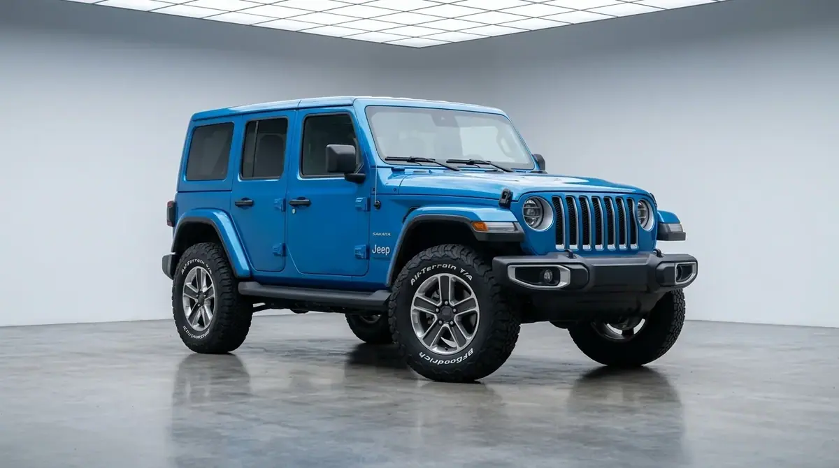 Jeep Wrangler Sahara with KO3 — studio overhead
