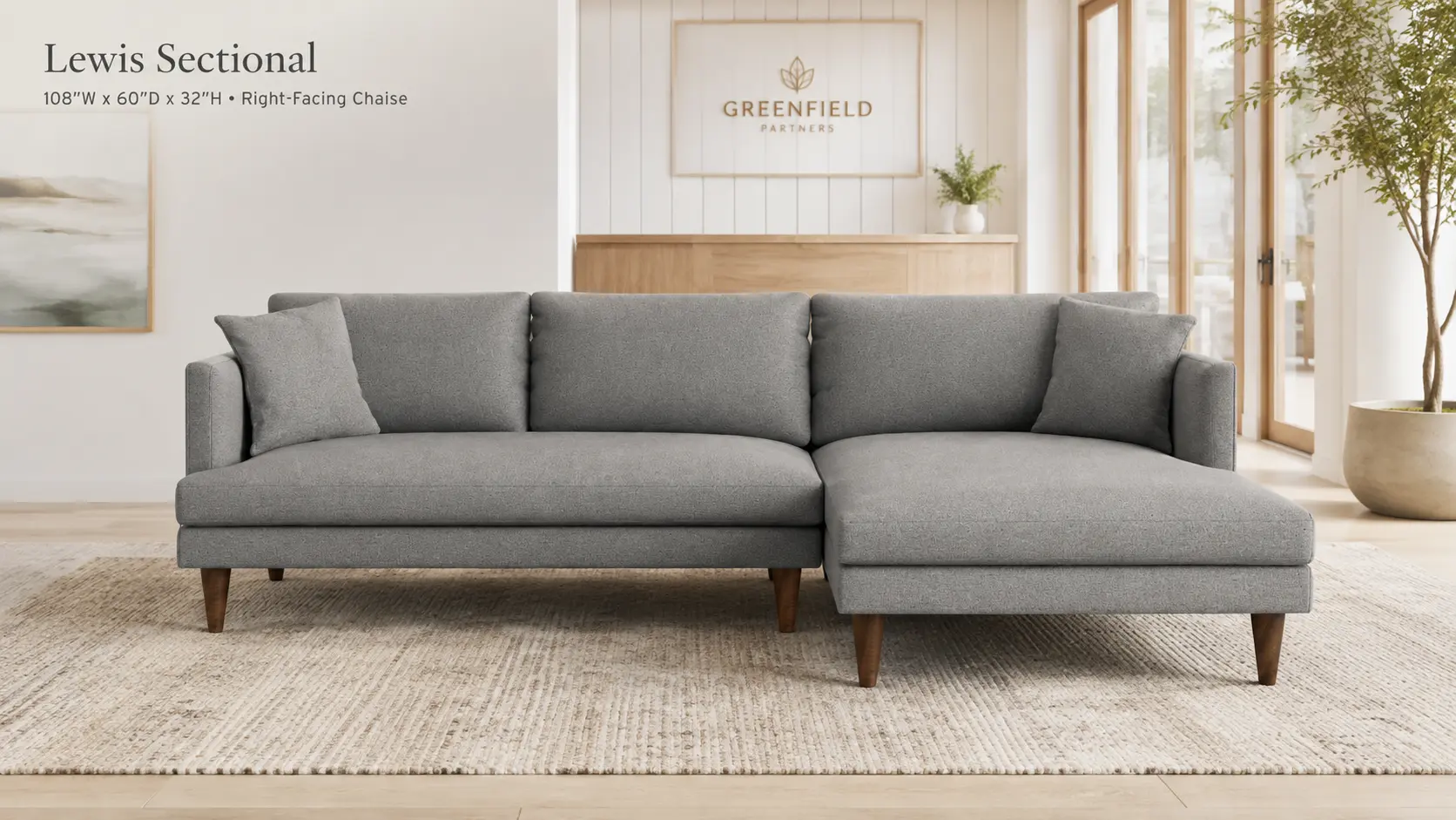 Lewis Sectional in an office lobby