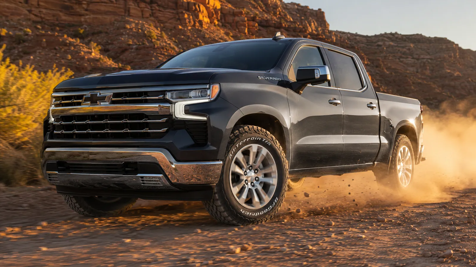 Chevy Silverado with KO3 in canyon