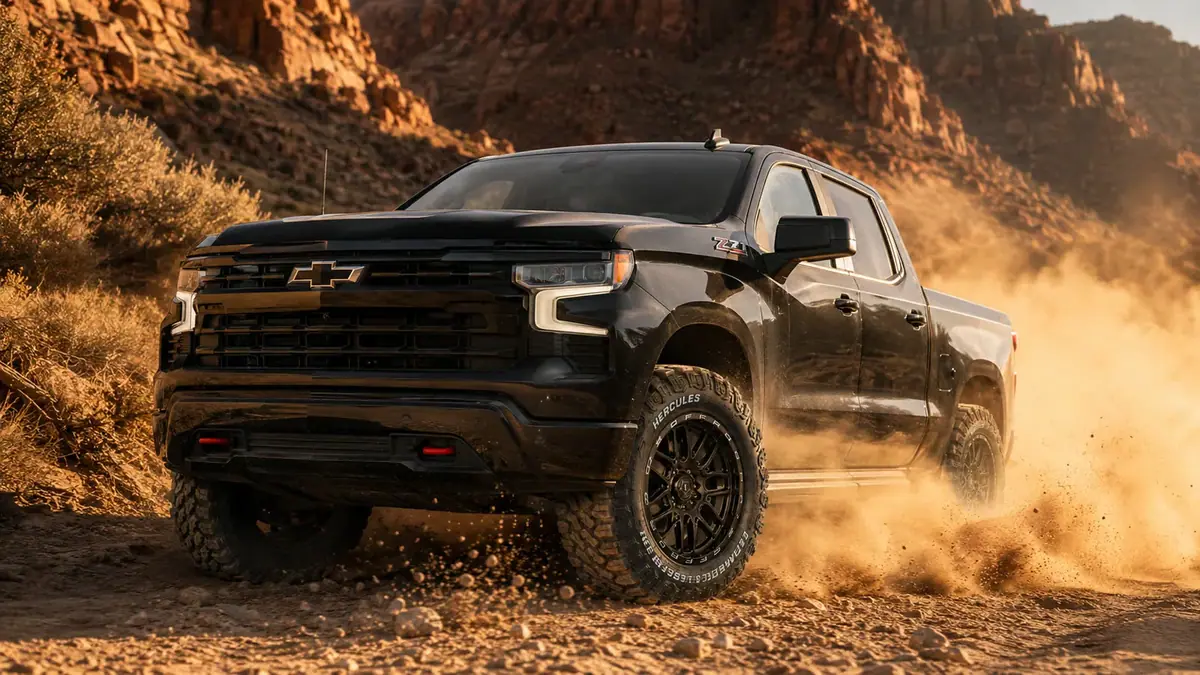 Silverado with TT1 in canyon