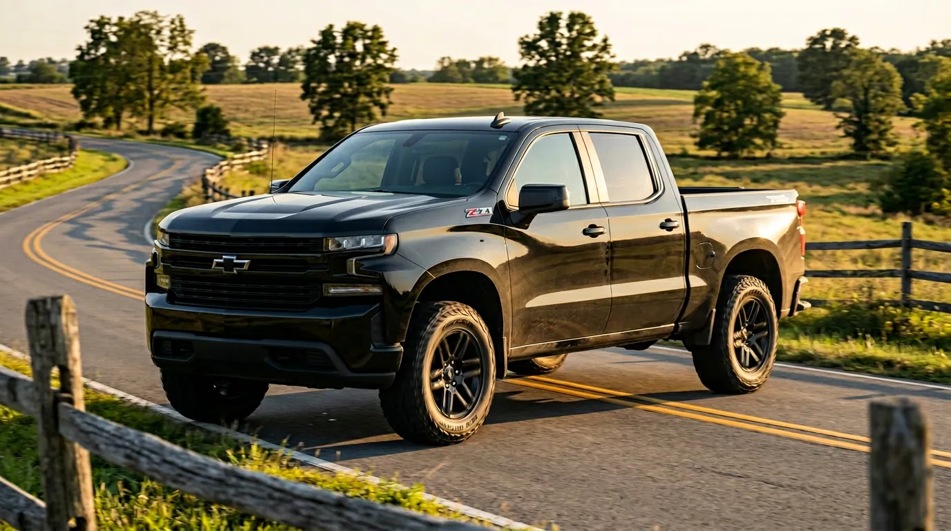Silverado on country road