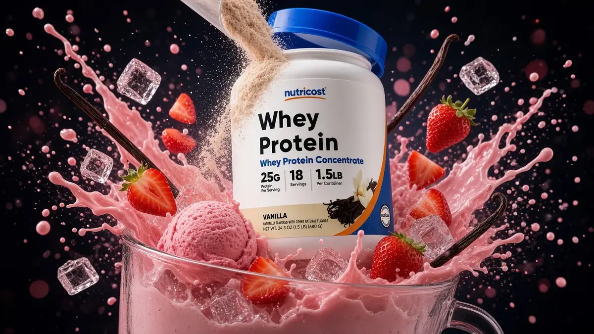 Nutricost Whey — strawberry splash