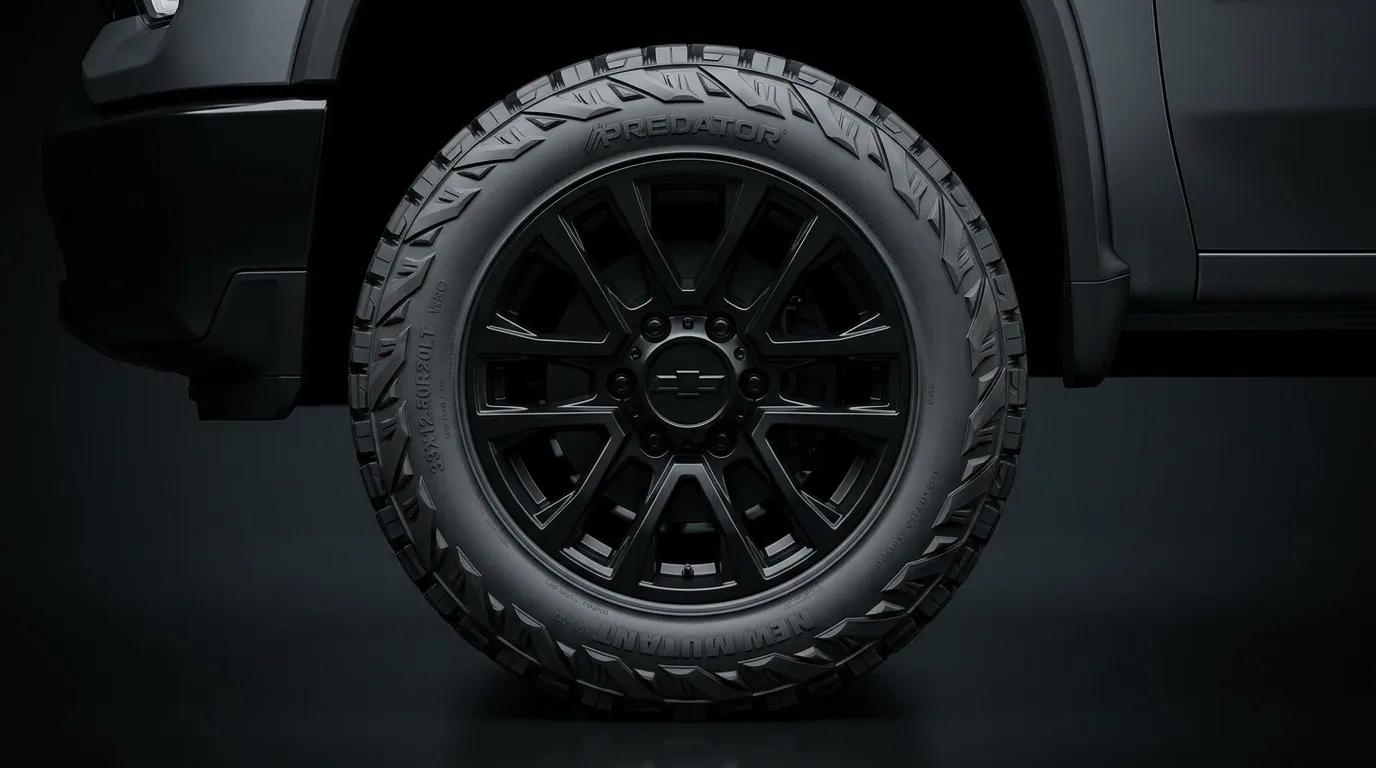 Predator wheel close-up — dark studio