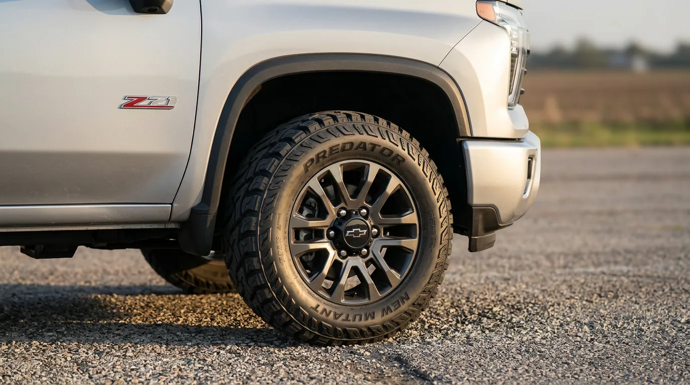 Predator wheel close-up — outdoor